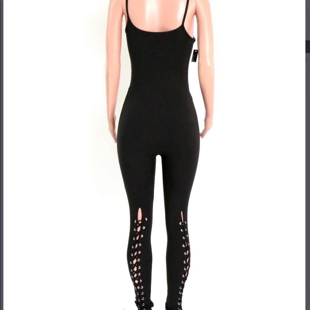 Black cris cross jumpsuit